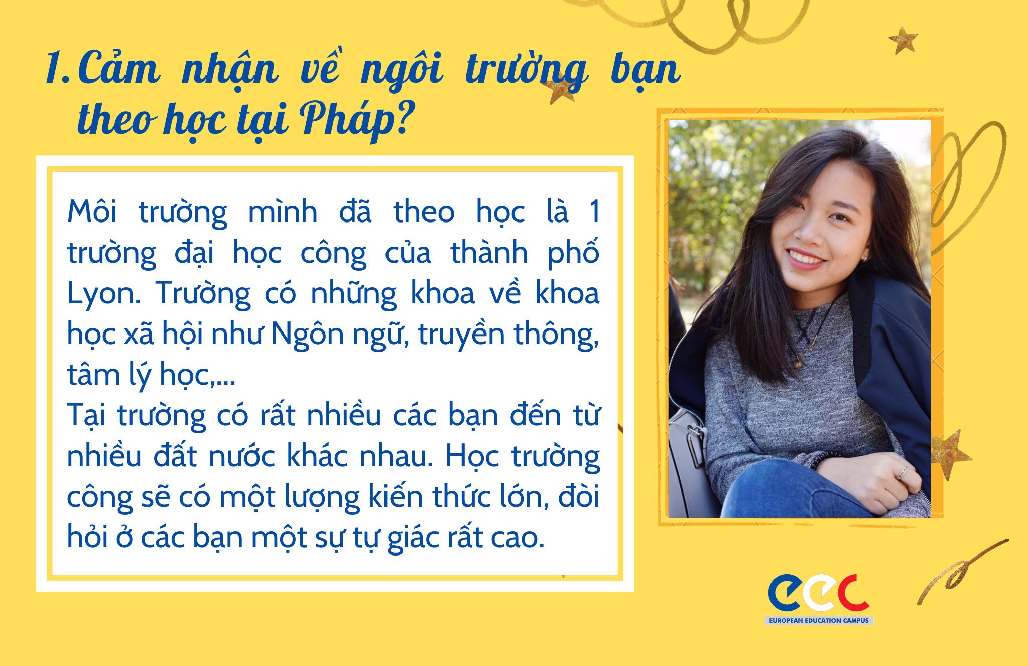 DU HỌC SINH PHÁP NÓI GÌ VỀ NGÔI TRƯỜNG MÌNH ĐANG THEO HỌC