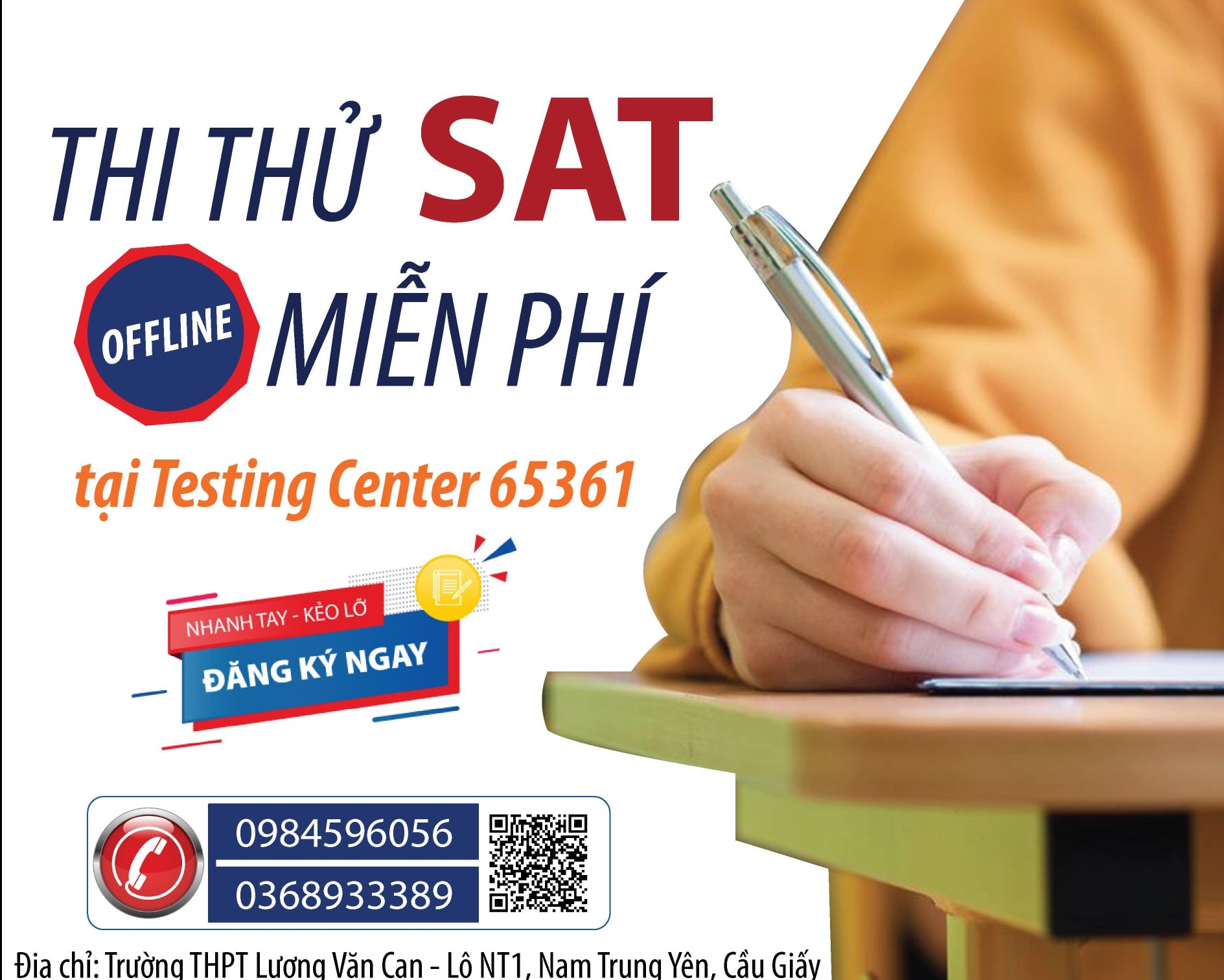 THI THỬ SAT MIỄN PHÍ TẠI TESTING CENTER (65361)