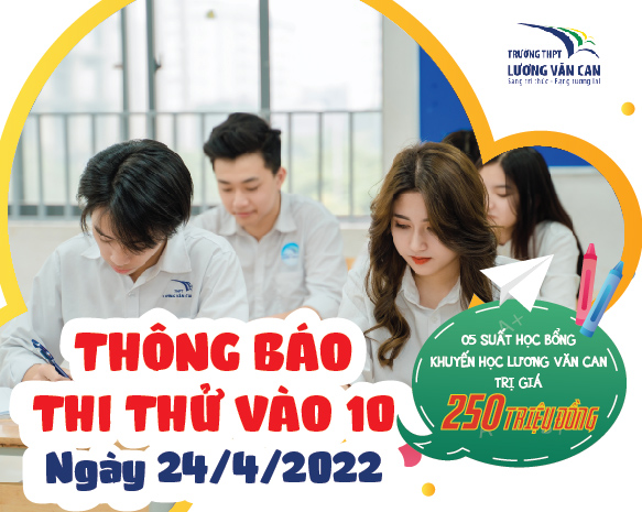 DANH SÁCH THI THỬ VÀO 10 NGÀY 24/4/2022