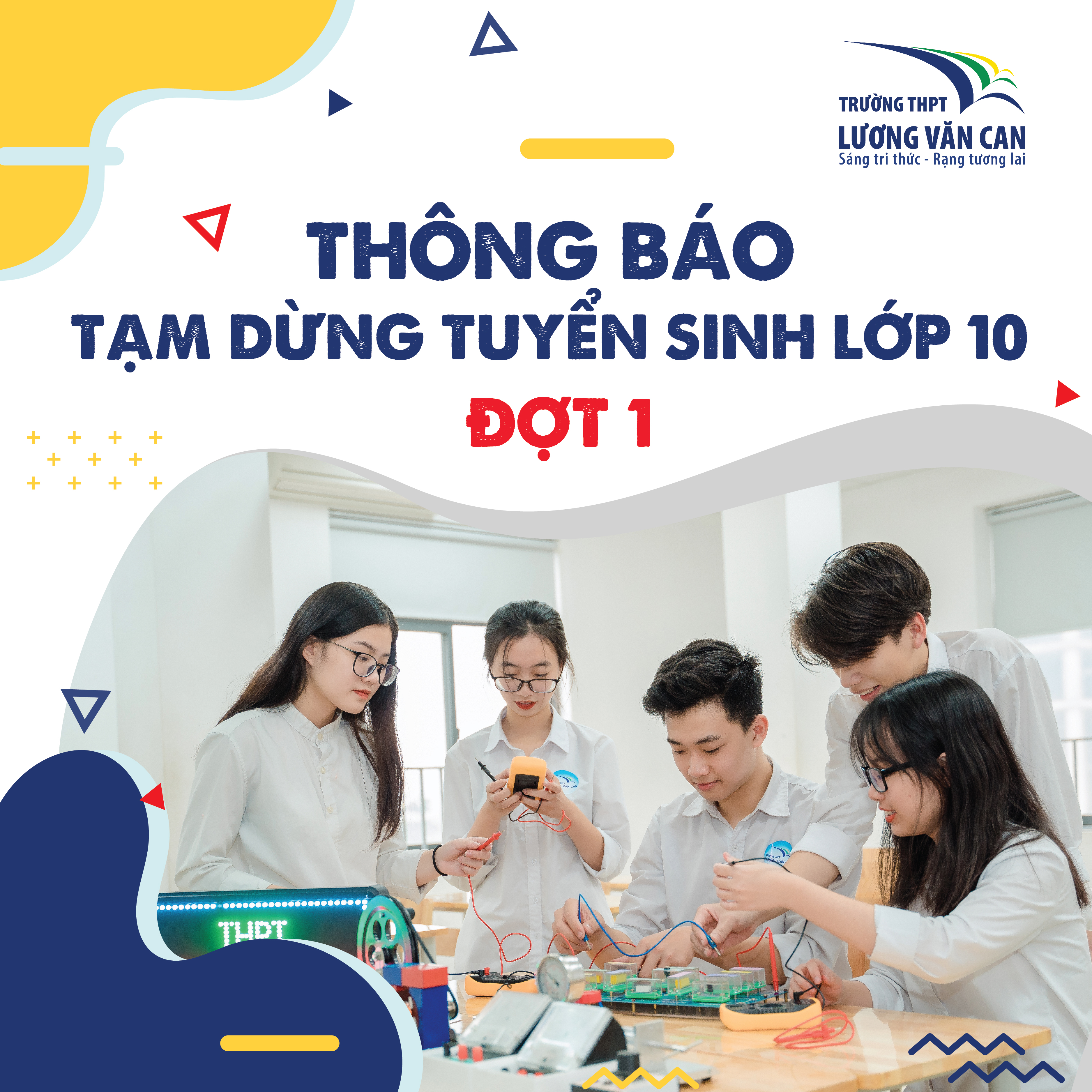 THÔNG BÁO TẠM DỪNG TUYỂN SINH ĐỢT 1
